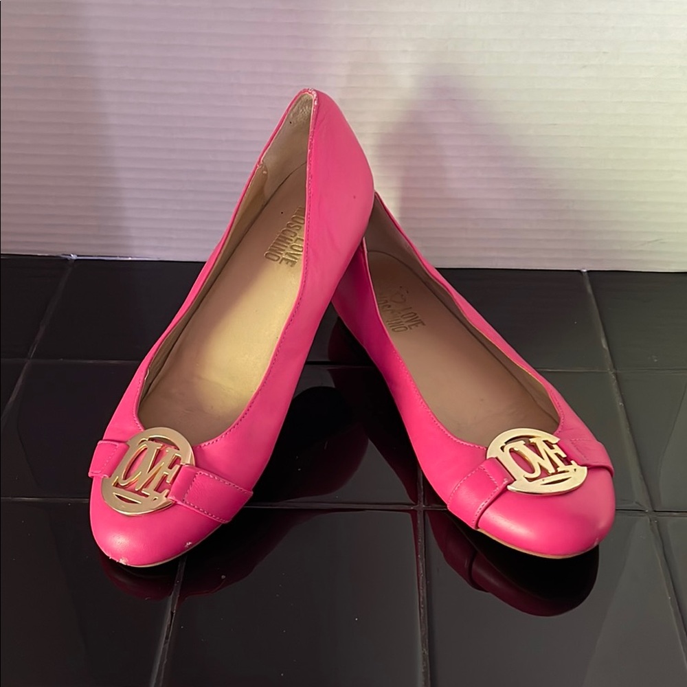 Love Moschino Pink Flats